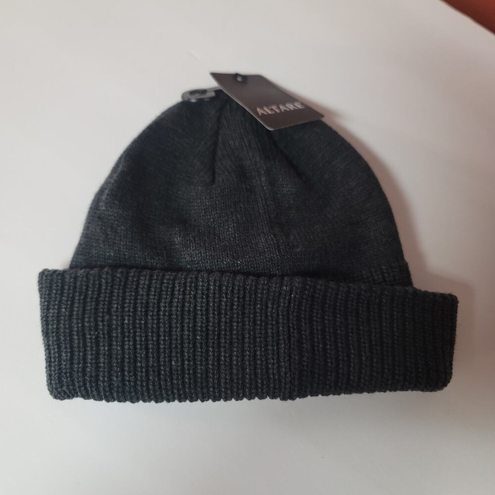 ALTARE NEW fisherman Gray Beanie Hat Knit Hat Unisex One Size Ribbed Folding
